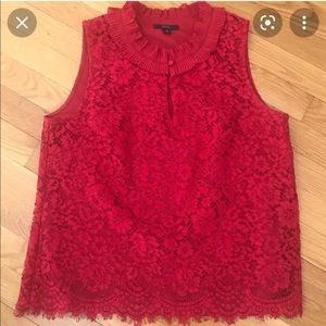 Red blouse from Jcrew! Great with white pants and black heels